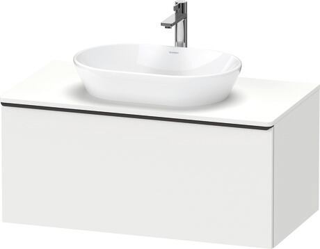 Console vanity unit wall-mounted, DE49480BD180000 White Matt, Decor, Handle Diamond black