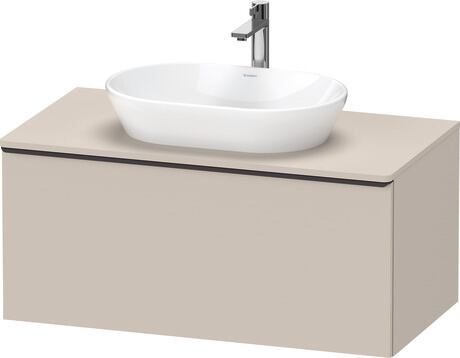 Console vanity unit wall-mounted, DE49480BD910000 taupe Matt, Decor, Handle Diamond black