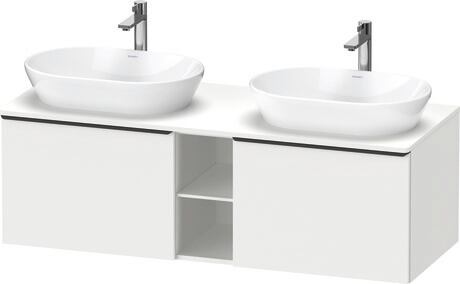 Console vanity unit wall-mounted, DE4950BBD180000 White Matt, Decor, Handle Diamond black