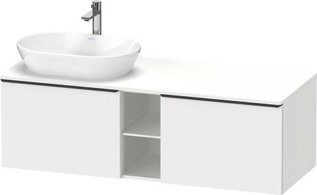 Console vanity unit wall-mounted, DE4950LBD180000 White Matt, Decor, Handle Diamond black