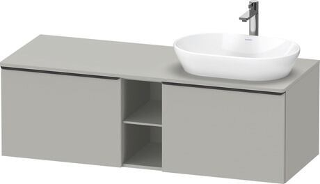 Console vanity unit wall-mounted, DE4950RBD070000 Concrete grey Matt, Decor, Handle Diamond black