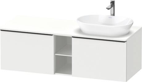 Console vanity unit wall-mounted, DE4950RBD180000 White Matt, Decor, Handle Diamond black