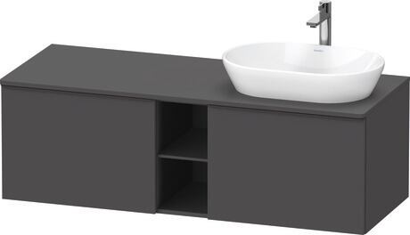 Console vanity unit wall-mounted, DE4950RBD490000 Graphite Matt, Decor, Handle Diamond black