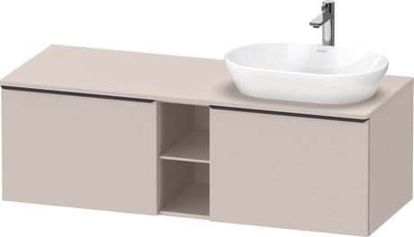 Console vanity unit wall-mounted, DE4950RBD910000 taupe Matt, Decor, Handle Diamond black