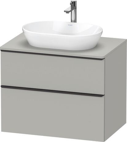 Console vanity unit wall-mounted, DE49670BD070000 Concrete grey Matt, Decor, Handle Diamond black