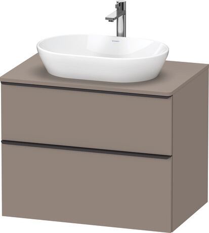 Console vanity unit wall-mounted, DE49670BD430000 Basalte Matt, Decor, Handle Diamond black