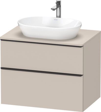 Console vanity unit wall-mounted, DE49670BD910000 taupe Matt, Decor, Handle Diamond black