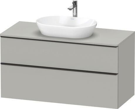 Console vanity unit wall-mounted, DE49690BD070000 Concrete grey Matt, Decor, Handle Diamond black