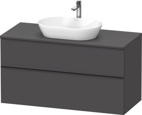 Console vanity unit wall-mounted, DE49690BD490000 Graphite Matt, Decor, Handle Diamond black