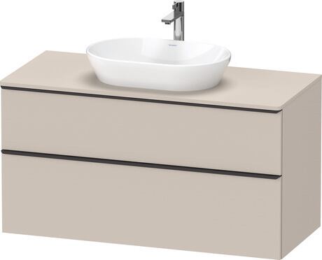 Console vanity unit wall-mounted, DE49690BD910000 taupe Matt, Decor, Handle Diamond black