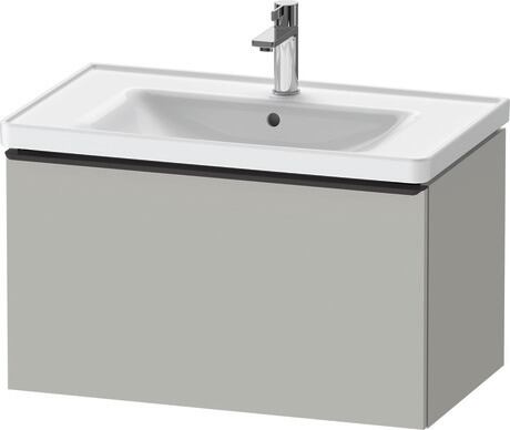 Vanity unit wall-mounted, DE42550BD070000 Concrete grey Matt, Decor, Handle Diamond black