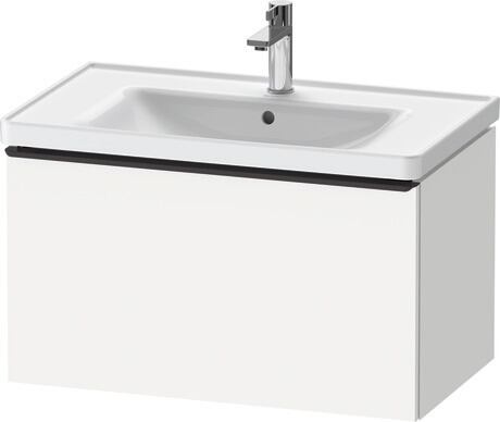 Vanity unit wall-mounted, DE42550BD180000 White Matt, Decor, Handle Diamond black