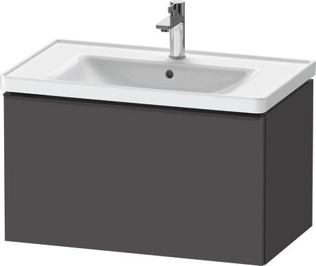 Vanity unit wall-mounted, DE42550BD490000 Graphite Matt, Decor, Handle Diamond black