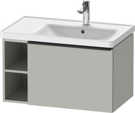 Vanity unit wall-mounted, DE42570BD070000 Concrete grey Matt, Decor, Handle Diamond black