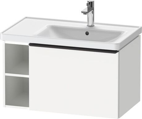 Vanity unit wall-mounted, DE42570BD180000 White Matt, Decor, Handle Diamond black