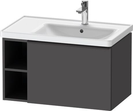 Vanity unit wall-mounted, DE42570BD490000 Graphite Matt, Decor, Handle Diamond black