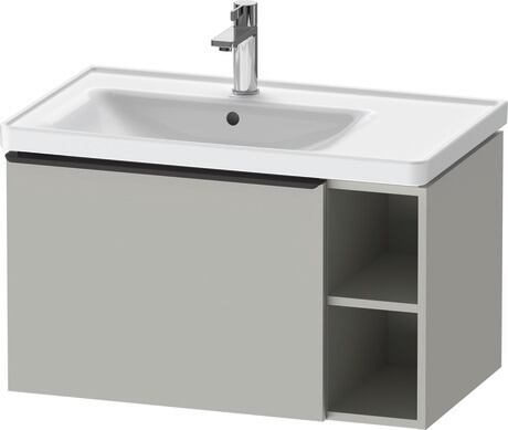 Vanity unit wall-mounted, DE42580BD070000 Concrete grey Matt, Decor, Handle Diamond black