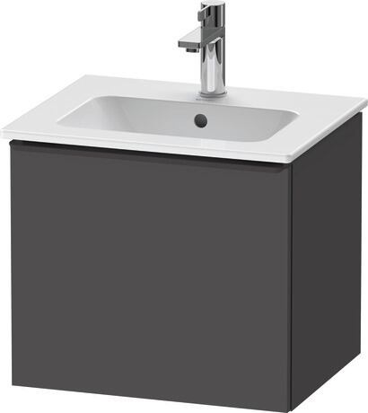 Vanity unit wall-mounted, DE42600BD490000 Graphite Matt, Decor, Handle Diamond black