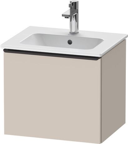 Vanity unit wall-mounted, DE42600BD910000 taupe Matt, Decor, Handle Diamond black