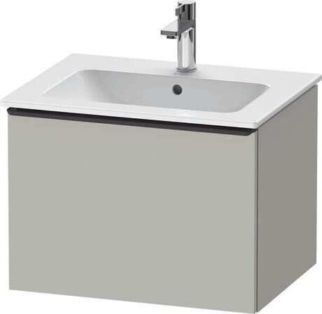 Vanity unit wall-mounted, DE42610BD070000 Concrete grey Matt, Decor, Handle Diamond black