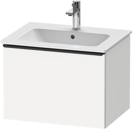 Vanity unit wall-mounted, DE42610BD180000 White Matt, Decor, Handle Diamond black