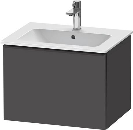 Vanity unit wall-mounted, DE42610BD490000 Graphite Matt, Decor, Handle Diamond black