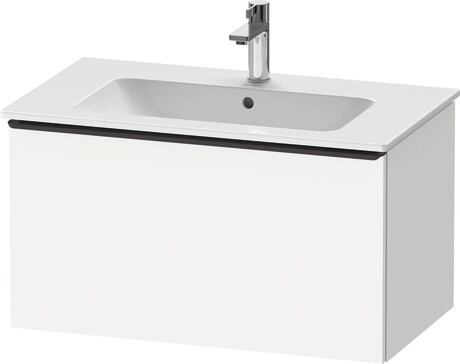 Vanity unit wall-mounted, DE42620BD180000 White Matt, Decor, Handle Diamond black