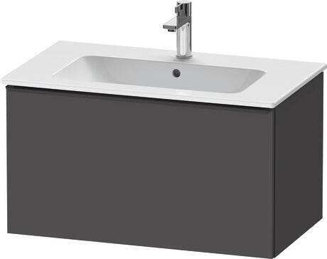 Vanity unit wall-mounted, DE42620BD490000 Graphite Matt, Decor, Handle Diamond black