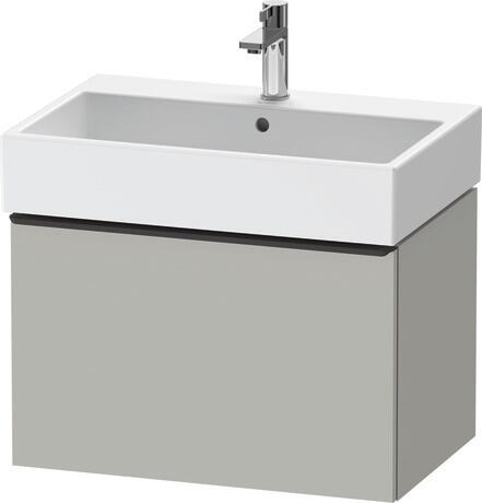 Vanity unit wall-mounted, DE42720BD070000 Concrete grey Matt, Decor, Handle Diamond black