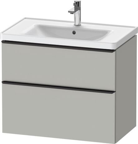 Vanity unit wall-mounted, DE43550BD070000 Concrete grey Matt, Decor, Handle Diamond black