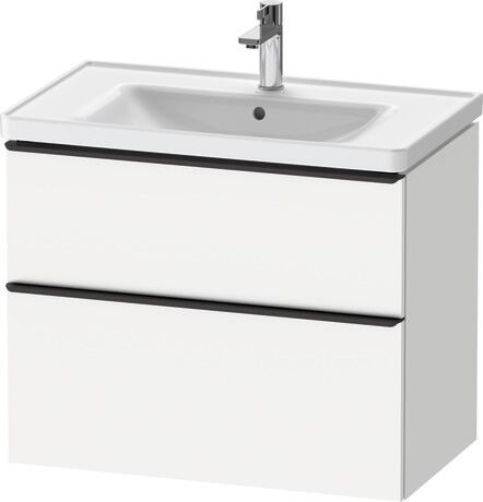 Vanity unit wall-mounted, DE43550BD180000 White Matt, Decor, Handle Diamond black