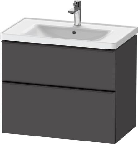 Vanity unit wall-mounted, DE43550BD490000 Graphite Matt, Decor, Handle Diamond black