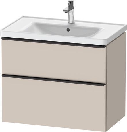 Vanity unit wall-mounted, DE43550BD910000 taupe Matt, Decor, Handle Diamond black