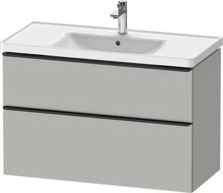 Vanity unit wall-mounted, DE43560BD070000 Concrete grey Matt, Decor, Handle Diamond black