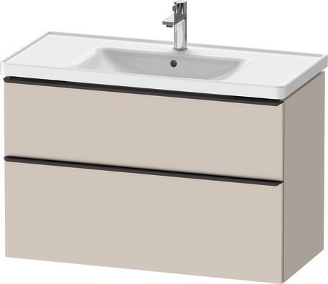 Vanity unit wall-mounted, DE43560BD910000 taupe Matt, Decor, Handle Diamond black