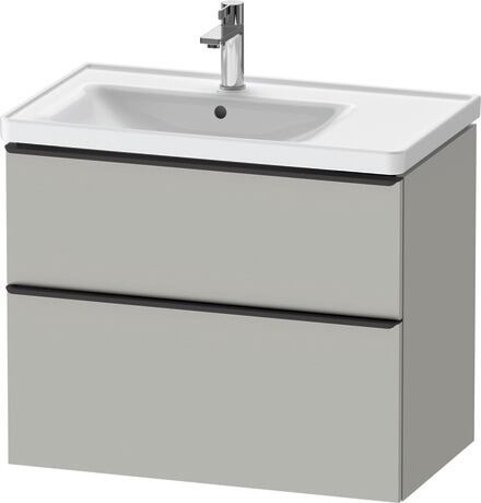 Vanity unit wall-mounted, DE43570BD070000 Concrete grey Matt, Decor, Handle Diamond black