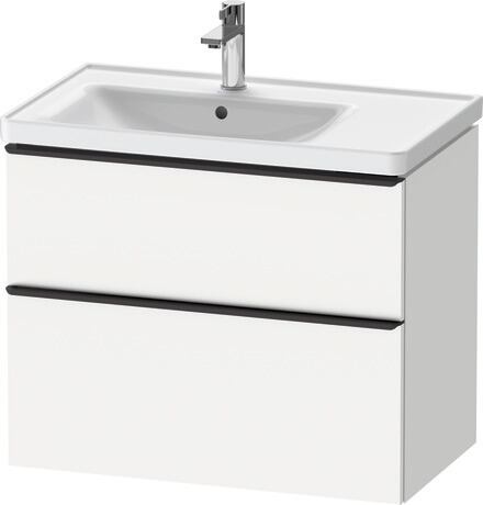 Vanity unit wall-mounted, DE43570BD180000 White Matt, Decor, Handle Diamond black