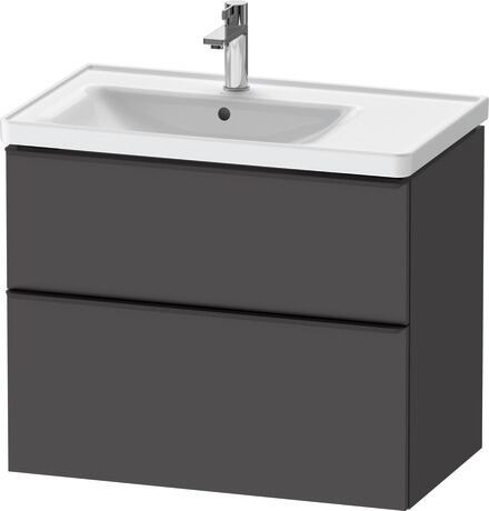 Vanity unit wall-mounted, DE43570BD490000 Graphite Matt, Decor, Handle Diamond black