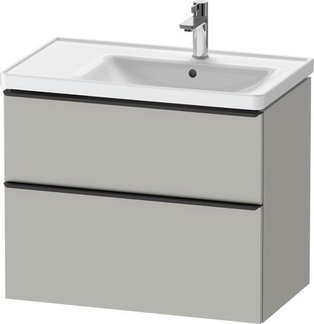 Vanity unit wall-mounted, DE43580BD070000 Concrete grey Matt, Decor, Handle Diamond black