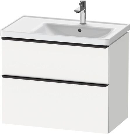 Vanity unit wall-mounted, DE43580BD180000 White Matt, Decor, Handle Diamond black