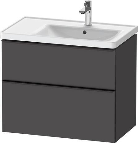 Vanity unit wall-mounted, DE43580BD490000 Graphite Matt, Decor, Handle Diamond black