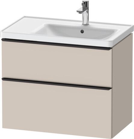 Vanity unit wall-mounted, DE43580BD910000 taupe Matt, Decor, Handle Diamond black