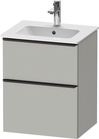 Vanity unit wall-mounted, DE43600BD070000 Concrete grey Matt, Decor, Handle Diamond black