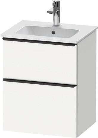 Vanity unit wall-mounted, DE43600BD180000 White Matt, Decor, Handle Diamond black