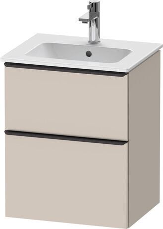 Vanity unit wall-mounted, DE43600BD910000 taupe Matt, Decor, Handle Diamond black