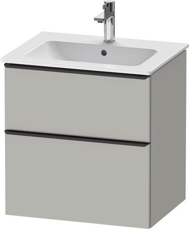 Vanity unit wall-mounted, DE43610BD070000 Concrete grey Matt, Decor, Handle Diamond black