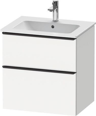 Vanity unit wall-mounted, DE43610BD180000 White Matt, Decor, Handle Diamond black