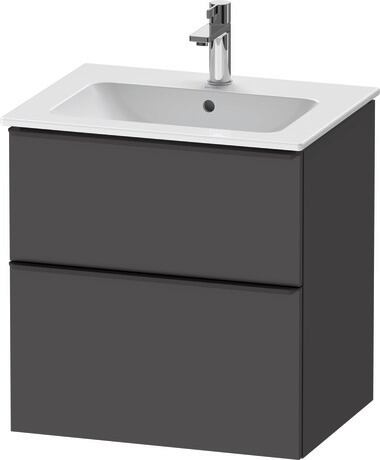 Vanity unit wall-mounted, DE43610BD490000 Graphite Matt, Decor, Handle Diamond black