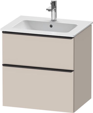 Vanity unit wall-mounted, DE43610BD910000 taupe Matt, Decor, Handle Diamond black