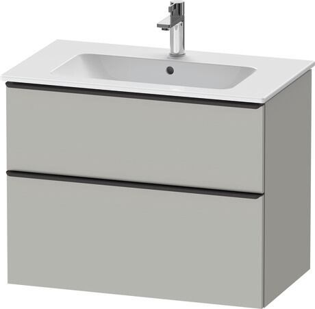 Vanity unit wall-mounted, DE43620BD070000 Concrete grey Matt, Decor, Handle Diamond black